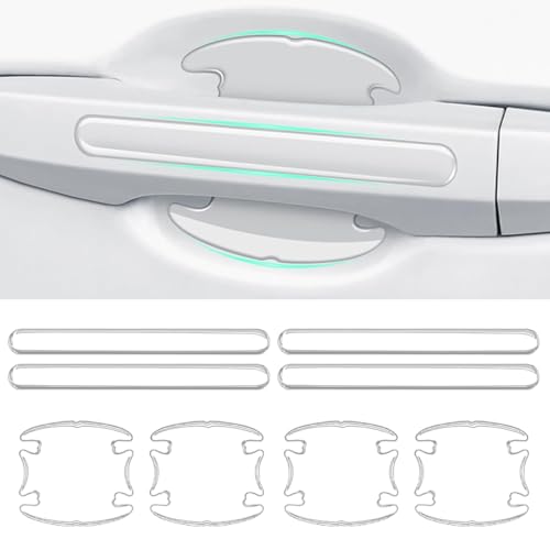 XMHLFC 8 Stück Auto Türgriffschutz für Nissan Qashqai (J12), Silikon Auto Transparente Lackschutzfolie Seitenaufkleber, für Griffmulden von XMHLFC