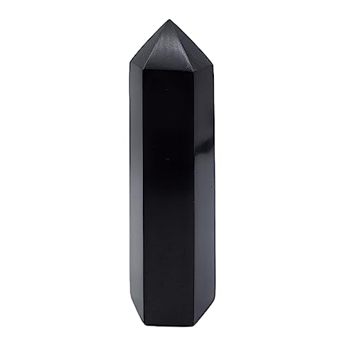 XMHOME Schwarzer Turmalin-Turm, 6 facettierte Heilkristallspitzen, 0,2–0,5 kg, für Meditation, Reiki-Kollektion, Heimdekoration XMHOME Schwarzer Turmalin-Turm, 6 facettierte Heilkristallspitzen, 0,2–0,5 kg, für Meditation, Reiki-Kollektion, Heimdekoration von XMHOME