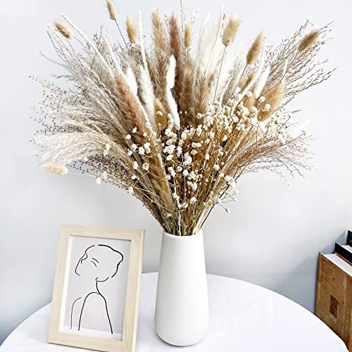 Pampasgras Trockenblumen Deko,83 Stück Natürliche Flauschige Pampasgras Getrocknete Set, Getrocknete Blumen für Boho Deko Wohnzimmer Tischdeko Flur Schlafzimmer Hochzeit Trockenblumenstrauß (Style 10) Pampasgras Trockenblumen Deko,83 Stück Natürliche Flauschige Pampasgras Getrocknete Set, Getrocknete Blumen für Boho Deko Wohnzimmer Tischdeko Flur Schlafzimmer Hochzeit Trockenblumenstrauß (Style 10) von XMLDSBBD