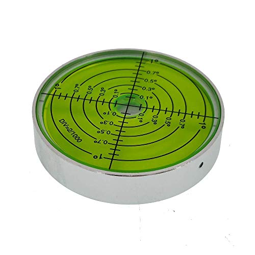 XMLEI Horizontale Wasserwaage aus Aluminiumlegierung, hohe Präzision, kleine Wasserwaage, runde Blasenkorrektur, bequem und schnell (silber-grün – mit magnetisch) von XMLEI