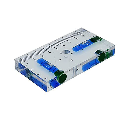XMLEI Transparenter Quader, hohe Präzision, T-Wasserwaage, integrierte kleine magnetische Wasserwaage (95 x 51 x 13 mm). von XMLEI