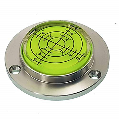 XMLEI Universal-Wasserwaage aus Aluminiumlegierung, Mini-Wasserwaage, rund, Durchmesser 50 mm, Höhe 11,5 mm, 1 Stück, Grün von XMLEI