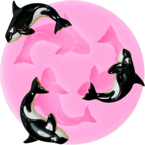 XMOLDNMS Delfin Silikonformen Killerwal Fondant Form für Kuchendekoration Cupcake Topper Polymer Clay Candy Chocolate Gum Paste von xmoldnms