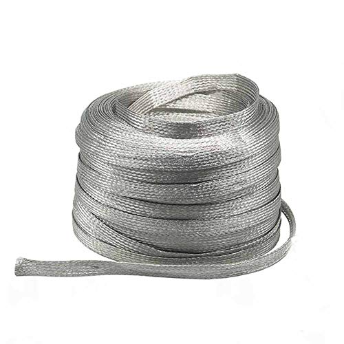 XMRISE Flach verzinnte Kupfergeflecht Beidraht Kabel Strom Stranded Bare Flexible Erdleitung leitfähigen Leiter 10# von XMRISE