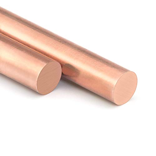 XMRISE Kupferstäbe T2 Pure Red Solide Drehmaschine Rundstab Sticks Drähte Metallverarbeitung Mold Elektrodenschweißen industrielle Rohstoffe 2ST,Diameter：12mm*500mm von XMRISE