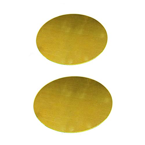 XMRISE Messingscheibe Blatt Kreisplatte Rund Runde H62 Kupfer CNC Metallbearbeitung Rohstoffe Cut,Diameter 100mm 2pcs von XMRISE