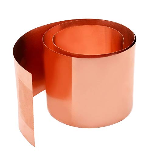 XMRISE Reine Kupferfolie Metall Kupfer Blech Materialabtrag Rolls- General Use DIY oder Bauunternehmer,0.15mm*100mm*1000mm von XMRISE