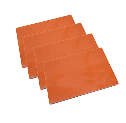 XMRISE Rotes Bakelit Phenolharz Flachplatten Platten Platten Platinen PCB 100mm x 200mm x 3mm 4 Stück von XMRISE