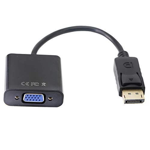 DisplayPort zu VGA Adapter DP auf VGA DisplayPort zu VGA Konverter Stecker zu Buchse Vergoldetes Kabel 1080p für Monitor, Desktop, Laptop, PC, HDTV und mehr von XMSJSIY