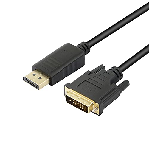 Displayport auf DVI Adapterkabel, High Speed DP Stecker auf DVI 24+1 Stecker, 1080P Full HD für PC, Laptop, HDTV, Projektor, Monitor und mehr von XMSJSIY