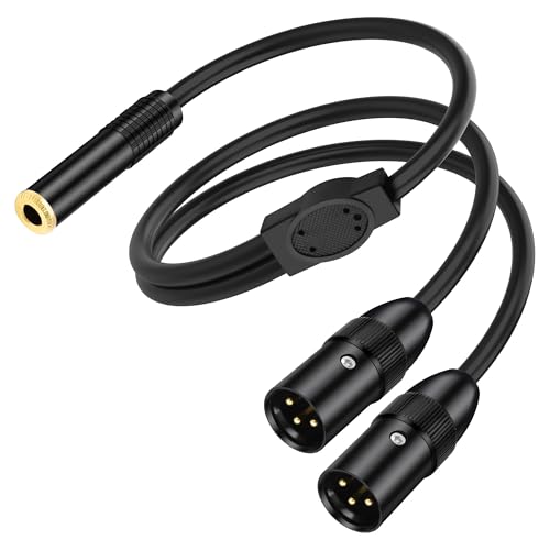 XMSJSIY 6.35mm TRS zu Dual XLR Y Splitter Stereo Audio Kabel 1/4" TRS Buchse zu 2 XLR 3 Pin Stecker Mikrofon Patch Adapter Kabel Ersatz für Lautsprecher Mikrofon Gitarre Mixer AMP - 0.5M / 1.6FT XMSJSIY 6.35mm TRS zu Dual XLR Y Splitter Stereo Audio Kabel 1/4" TRS Buchse zu 2 XLR 3 Pin Stecker Mikrofon Patch Adapter Kabel Ersatz für Lautsprecher Mikrofon Gitarre Mixer AMP - 0.5M / 1.6FT von XMSJSIY