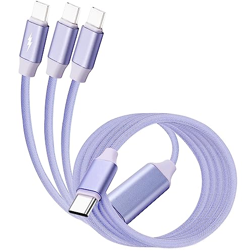 XMSJSIY 6A USB C auf USB C Kabel Splitter Schnellladekabel 66W Typ C Stecker 1 bis 3 Stecker Multi Schnellladegerät Datenkabel für Laptop/Tablet/Telefon-1.5M XMSJSIY 6A USB C auf USB C Kabel Splitter Schnellladekabel 66W Typ C Stecker 1 bis 3 Stecker Multi Schnellladegerät Datenkabel für Laptop/Tablet/Telefon-1.5M von XMSJSIY