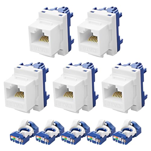 XMSJSIY CAT6 Keystone Drehmodul Gigabit Werkzeugfreies ungeschirmtes LAN Einfügen Keystone RJ45 Ethernet Modul Wirbeldrahtkoppler Netzwerk Information Connector Sockel - 5PCS XMSJSIY CAT6 Keystone Drehmodul Gigabit Werkzeugfreies ungeschirmtes LAN Einfügen Keystone RJ45 Ethernet Modul Wirbeldrahtkoppler Netzwerk Information Connector Sockel - 5PCS von XMSJSIY