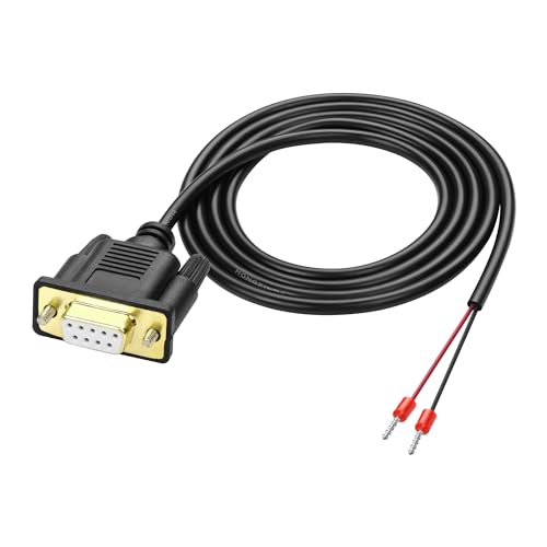 XMSJSIY DB9 RS485 Verbinder Serielles Adapterkabel D-SUB 9-Pin Verbinder auf 2-Pin Breakout Ersatzkabel Bestellung:3-8 mit Klemmen lötlos -1.5M/4.29FT (DB9 Buchse) von XMSJSIY