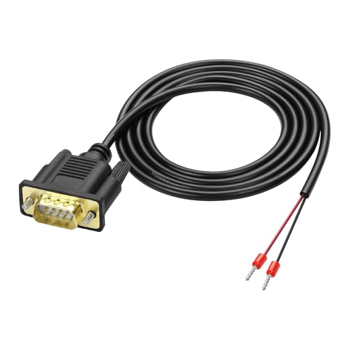 XMSJSIY DB9 RS485 Verbinder Serielles Adapterkabel D-SUB 9-Pin Verbinder auf 2-Pin Breakout Ersatzkabel Bestellung:3-8 mit Klemmen lötlos -1.5M/4.29FT (DB9 Stecker) von XMSJSIY