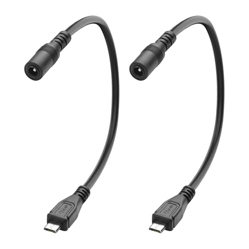 XMSJSIY DC 5.5.2.1mm auf Micro USB Netzteil Adapter Kabel 5V 3A DC 5521 Buchse auf Micro USB 5 Pin Stecker Ladekabel Verbinder für Handy, Tabelle, MP3 und mehr - 20CM/7.8IN 2PCS XMSJSIY DC 5.5.2.1mm auf Micro USB Netzteil Adapter Kabel 5V 3A DC 5521 Buchse auf Micro USB 5 Pin Stecker Ladekabel Verbinder für Handy, Tabelle, MP3 und mehr - 20CM/7.8IN 2PCS von XMSJSIY