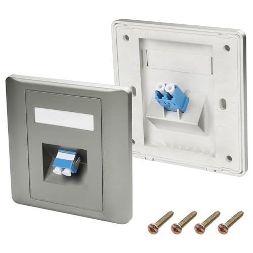XMSJSIY LC zu LWL Wandplatte Duplex Koppler Patch Panel Connector Single-Mode Multimode Modul Socket für Netzwerk LAN Panel Mount - 2 Stück XMSJSIY LC zu LWL Wandplatte Duplex Koppler Patch Panel Connector Single-Mode Multimode Modul Socket für Netzwerk LAN Panel Mount - 2 Stück von XMSJSIY