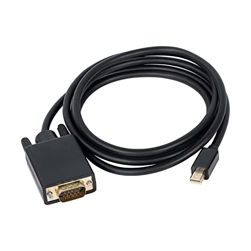 XMSJSIY Mini DP/DisplayPort auf VGA-Kabeladapter, Thunderbolt Mini DP Stecker auf VGA Stecker, Konverter Laptop auf PC Monitore, 1080P-1,8 m von XMSJSIY