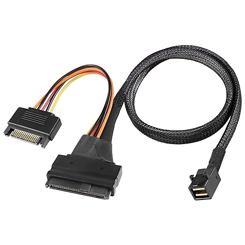 XMSJSIY Mini SAS HD SFF-8643 auf SAS 8639 12Gb/s internes Server NVMe SSD-Verbindungskabel mit 15-poligem SATA-Netzteil-50cm/19.6inch XMSJSIY Mini SAS HD SFF-8643 auf SAS 8639 12Gb/s internes Server NVMe SSD-Verbindungskabel mit 15-poligem SATA-Netzteil-50cm/19.6inch von XMSJSIY