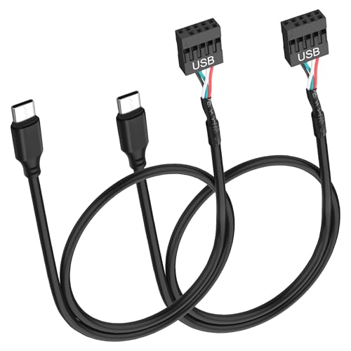 XMSJSIY Motherboard USB 9 Pin Header auf USB C Adapter Kabel 26AWG USB Typ-C Stecker auf Dupont 4 Pin Buchse Mainboard Datenkabel für Chassis Motherboard Grafikkarte - 50CM/1.6FT 2PCS XMSJSIY Motherboard USB 9 Pin Header auf USB C Adapter Kabel 26AWG USB Typ-C Stecker auf Dupont 4 Pin Buchse Mainboard Datenkabel für Chassis Motherboard Grafikkarte - 50CM/1.6FT 2PCS von XMSJSIY