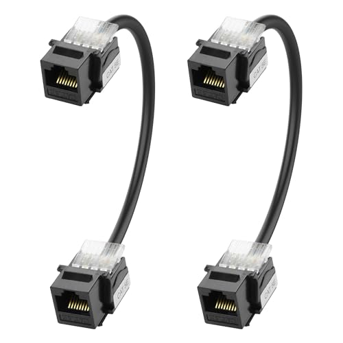 XMSJSIY RJ45 CAT 5E Keystone Koppler Ethernet Netzwerkkabel 8P8C Buchse zu Buchse einfügen Inline Modular Connector Adapter Kabel für Wandplatten Netzwerk Ethernet Kabel -20CM/7.8IN 2PCS XMSJSIY RJ45 CAT 5E Keystone Koppler Ethernet Netzwerkkabel 8P8C Buchse zu Buchse einfügen Inline Modular Connector Adapter Kabel für Wandplatten Netzwerk Ethernet Kabel -20CM/7.8IN 2PCS von XMSJSIY
