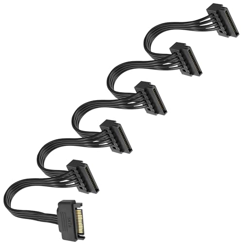 XMSJSIY SATA Netzteil Kabel 15-Pin SATA auf 5 x 15-Pin SATA Netzteil Kabel Verlängerungskabel 15-Pin SATA Stecker auf 5 x Serial SATA Buchse Netzkabel für HDD SSD Festplatte XMSJSIY SATA Netzteil Kabel 15-Pin SATA auf 5 x 15-Pin SATA Netzteil Kabel Verlängerungskabel 15-Pin SATA Stecker auf 5 x Serial SATA Buchse Netzkabel für HDD SSD Festplatte von XMSJSIY