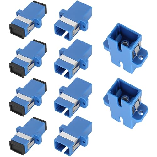 XMSJSIY SC-SC LWL Optische Koppler Adapter SC/UPC Buchse zu Buchse Simplex Singlemode Netzwerk Internet Converter Connector -10 PCS (Simplex) von XMSJSIY