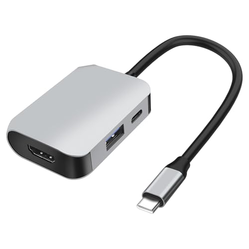 XMSJSIY USB Typ-C Hub 3 in 1 Multiport Splitter Adapter mit 4K HDMI & 5Gbps USB 3.0 & 100W Typ-C PD Schnelle Datenübertragung und Laden für Laptop, PC, TV Telefon - 1PCS XMSJSIY USB Typ-C Hub 3 in 1 Multiport Splitter Adapter mit 4K HDMI & 5Gbps USB 3.0 & 100W Typ-C PD Schnelle Datenübertragung und Laden für Laptop, PC, TV Telefon - 1PCS von XMSJSIY