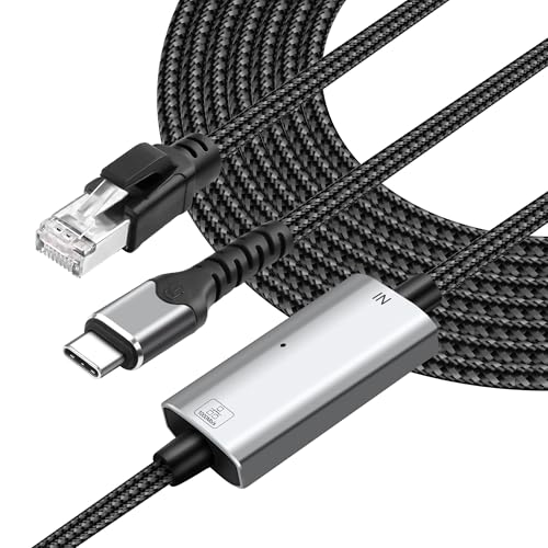 XMSJSIY USB Typ C auf Ethernet Kabel Gigabit LAN Netzwerk 1 Gbps Typ C Stecker auf RJ45 Stecker/Buchse Adapterkabel für Laptop PC Telefon und mehr direkt angeschlossen an Schalter, Router, Modem-3M/9. XMSJSIY USB Typ C auf Ethernet Kabel Gigabit LAN Netzwerk 1 Gbps Typ C Stecker auf RJ45 Stecker/Buchse Adapterkabel für Laptop PC Telefon und mehr direkt angeschlossen an Schalter, Router, Modem-3M/9. von XMSJSIY