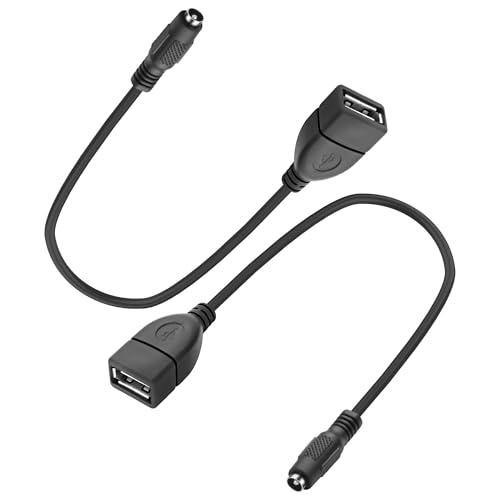XMSJSIY USB auf DC 5.5 x 2.1mm Netzkabel Adapter 5V Ladekabel DC 5521 Buchse auf USB Typ-A Buchse Netzkabel Verlängerungskabel für Telefon Laptop Led Strip Lights Kamera von XMSJSIY