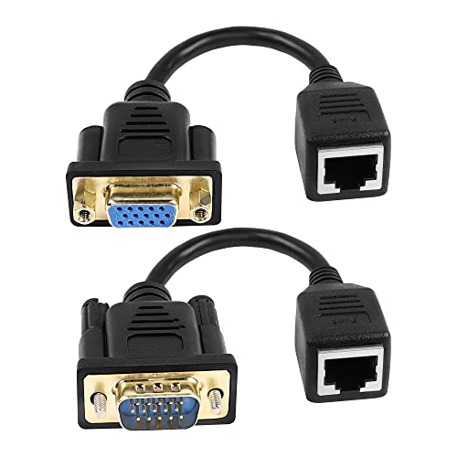 XMSJSIY VGA Extender über Ethernet Adapter VGA männlich/weiblich zu RJ45 Cat5e/Cat6 Adapter Kabel LAN Extender 15m Konverter für Multimedia Video 16cm nach 2PCS XMSJSIY VGA Extender über Ethernet Adapter VGA männlich/weiblich zu RJ45 Cat5e/Cat6 Adapter Kabel LAN Extender 15m Konverter für Multimedia Video 16cm nach 2PCS von XMSJSIY