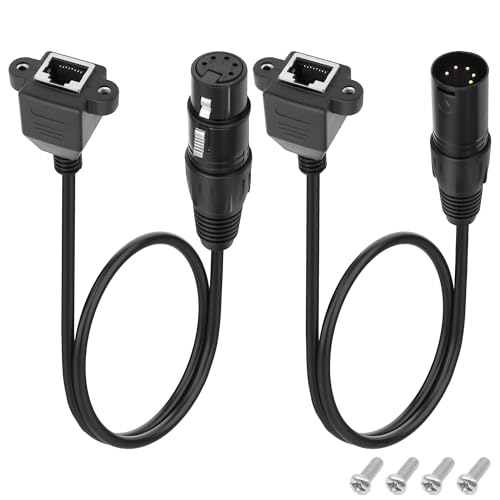 XMSJSIY XLR zu RJ45 Adapterkabel DMX 5 Pin XLR Stecker & Buchse zu RJ45 Buchse Netzwerk Ethernet Verbinder Verlängerungskabel kompatibel mit DMX-CON Controller Serie, RGB Tube Light - 30CM / 11.8inch XMSJSIY XLR zu RJ45 Adapterkabel DMX 5 Pin XLR Stecker & Buchse zu RJ45 Buchse Netzwerk Ethernet Verbinder Verlängerungskabel kompatibel mit DMX-CON Controller Serie, RGB Tube Light - 30CM / 11.8inch von XMSJSIY
