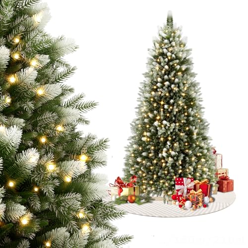 XMTECH 180 cm Künstlicher Weihnachtsbaum PVC in Premium Qualität mit LED & Holzständer, Realistisch aussehender Tannenbaum, Pflegeleichter Weihnachtsbaum für Festliche Dekoration von XMTECH