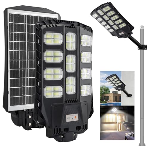 XMTECH 400W LED Solar Straßenlaterne Solarlampen mit Fernbedienung, Straßenlampe Solarbetriebene mit Bewegungsmelder Sensor, IP65 Wasserdicht Solar Wegeleuchte für Außen Garten XMTECH 400W LED Solar Straßenlaterne Solarlampen mit Fernbedienung, Straßenlampe Solarbetriebene mit Bewegungsmelder Sensor, IP65 Wasserdicht Solar Wegeleuchte für Außen Garten von XMTECH