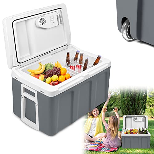 XMTECH Elektrische Kühlbox Auto, 48L Kühlbox 12V 230V mit Kabel & Rollen, ECO- und MAX-Modus, Elektrisch Kühlschrank Elektrokühlbox Kühlboxen für Camping, Auto, LKW, Reisemobil, Boot & Steckdose XMTECH Elektrische Kühlbox Auto, 48L Kühlbox 12V 230V mit Kabel & Rollen, ECO- und MAX-Modus, Elektrisch Kühlschrank Elektrokühlbox Kühlboxen für Camping, Auto, LKW, Reisemobil, Boot & Steckdose von XMTECH