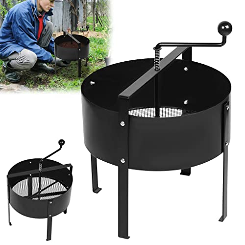 XMTECH Gartensieb Manuell Drehbarer Bodensieb Kompostsieb Sandsieb Kompost Schmutz-Kompost-Sieb Garten Sieb Erdsieb Handkurbelsieb Siebmaschine mit Netz-Siebpfanne und Griff, Schwarz XMTECH Gartensieb Manuell Drehbarer Bodensieb Kompostsieb Sandsieb Kompost Schmutz-Kompost-Sieb Garten Sieb Erdsieb Handkurbelsieb Siebmaschine mit Netz-Siebpfanne und Griff, Schwarz von XMTECH