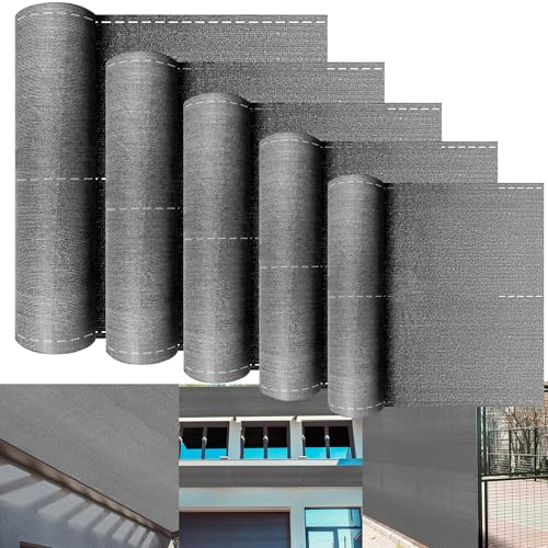 XMTECH HDPE Zaunblende Tennisblende Sichtschutz Zaun Netz aus 150 g/m², Windschutz Sonnenschutz Schattiernetz mit Kabelbinder für Sportplatz Garten Balkon - Grau, 2 x 10 m XMTECH HDPE Zaunblende Tennisblende Sichtschutz Zaun Netz aus 150 g/m², Windschutz Sonnenschutz Schattiernetz mit Kabelbinder für Sportplatz Garten Balkon - Grau, 2 x 10 m von XMTECH