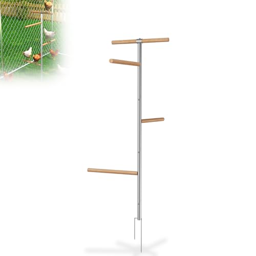 XMTECH Hühnersitzstange mit stabilem Metallrahmen & Naturholz, Sitzplattform für Hühner & Geflügel, Hühnerstange Gehege-Zubehör für Garten oder Stall, einfache Montage, ca. 120x40cm, Typ B XMTECH Hühnersitzstange mit stabilem Metallrahmen & Naturholz, Sitzplattform für Hühner & Geflügel, Hühnerstange Gehege-Zubehör für Garten oder Stall, einfache Montage, ca. 120x40cm, Typ B von XMTECH