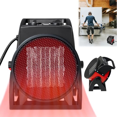 XMTECH Keramik Heizlüfter Elektroheizer inkl.2 Heizstufen bis 3.000 Watt (3 kW) Elektroheizgebläse Elektroheizung Bauheizer für Baustelle Garage Werkstatt von XMTECH