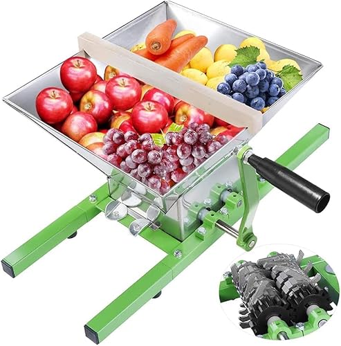 XMTECH Obstmühle mit 7L Trichter Apfelpresse Obsthäcksler Maischemühle Obstpresse von Saft Würze oder Most von XMTECH