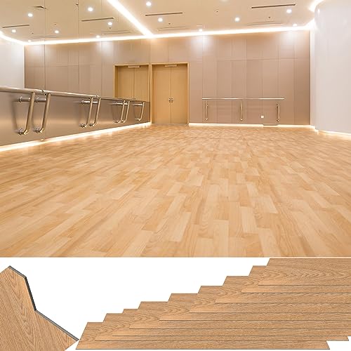 XMTECH PVC Bodenbelag Selbstklebend Vinylboden, Holz-Effekt Bodenaufkleber Wasserdicht, für Küche Wohnzimmer Badezimmer Garage, 91,44 x 15,24 cm, Dicke 2 mm, 36 stück-5m², Holzbraun von XMTECH