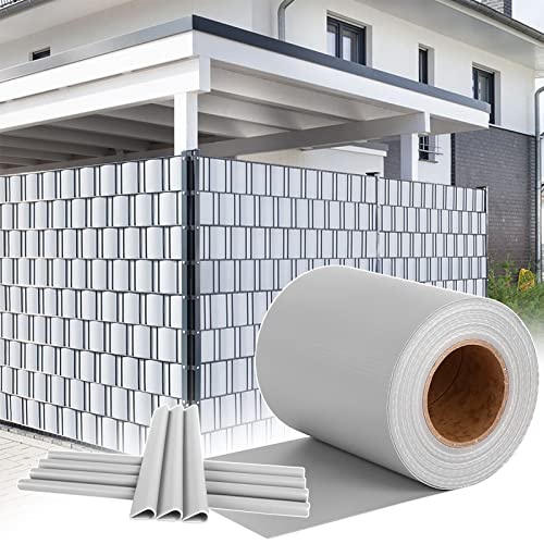 XMTECH PVC Sichtschutzfolie Sichtschutzstreifen Inkl. Befestigungsclips, Garten Sichtschutz Zaun Doppelstabmattenzaun, 450g/m² Blickdicht Sichtschutz Streifen - 70m x 19cm, Grau XMTECH PVC Sichtschutzfolie Sichtschutzstreifen Inkl. Befestigungsclips, Garten Sichtschutz Zaun Doppelstabmattenzaun, 450g/m² Blickdicht Sichtschutz Streifen - 70m x 19cm, Grau von XMTECH