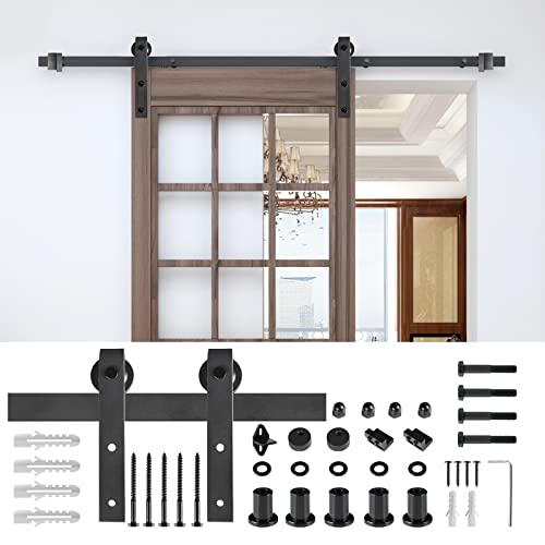 XMTECH Schiebetürbeschlag Set Schiebetürsystem Beschlagset Laufschiene für Schiebetüren (183 cm) von XMTECH