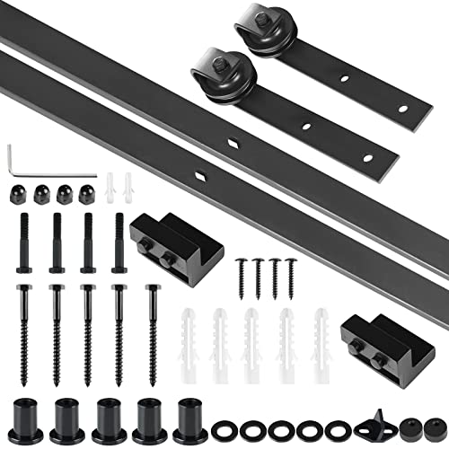 XMTECH Schiebetürbeschlag Set Schiebetürsystem Beschlagset Laufschiene für Schiebetüren (200 cm) von XMTECH