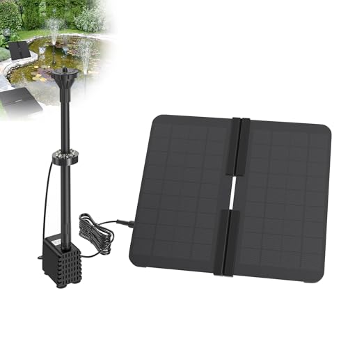 XMTECH Solar Springbrunnen Teichpumpe Falten Solarbrunnen Solar Wasserpumpe Solar Wasserfontäne mit verstellbarem Ständer Sprühdüsen, 20W Solarpumpe für Garten Fontäne Kleiner Teich Vogelbad XMTECH Solar Springbrunnen Teichpumpe Falten Solarbrunnen Solar Wasserpumpe Solar Wasserfontäne mit verstellbarem Ständer Sprühdüsen, 20W Solarpumpe für Garten Fontäne Kleiner Teich Vogelbad von XMTECH