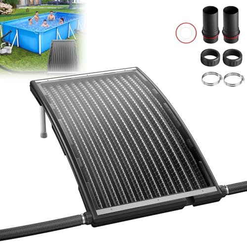 XMTECH Solarkollektor Poolheizung 110x65 cm, Pool Heizungen Solar Poolheizung Solaranlage für Warmwasser Gartendusche Pool, Anschluss Ø 38 mm von XMTECH