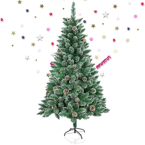 XMTECH Weihnachtsbaum Künstlich Tannenbaum Schnellaufbau inkl. Metallständer Weinachts Baum Weihnachtsdeko, Grün PVC mit Kiefernzapfen und Schnee-Effekt, 210cm XMTECH Weihnachtsbaum Künstlich Tannenbaum Schnellaufbau inkl. Metallständer Weinachts Baum Weihnachtsdeko, Grün PVC mit Kiefernzapfen und Schnee-Effekt, 210cm von XMTECH