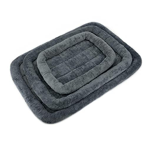 XMYNB Hundebett Hund Bolster Bett Matte Waschbare Kiste Matratze rutschfeste Haustiermatte Hund Kissen Pet Matratze-Dark Grey,XL 90 X 60 cm von XMYNB