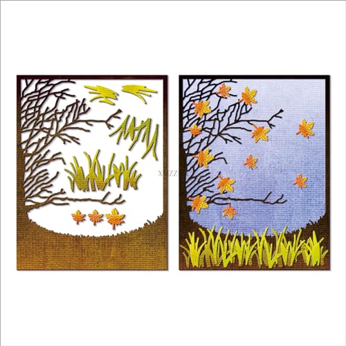 XMZZMX Baumzweige Hintergrundbrett Metall Stanzformen für Kartenherstellung, Papierprägung Stanzformen Kit Aufbewahrungstaschen Zubehör, Scrapbooking Schablonen XMZZMX Baumzweige Hintergrundbrett Metall Stanzformen für Kartenherstellung, Papierprägung Stanzformen Kit Aufbewahrungstaschen Zubehör, Scrapbooking Schablonen von XMZZMX