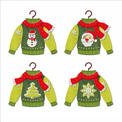 XMZZMX Frohe Weihnachten Kleidung Metall Stanzformen für Kartenherstellung, Papierprägung Stanzformen Kit Aufbewahrungstaschen, Zubehör, Scrapbooking Schablonen XMZZMX Frohe Weihnachten Kleidung Metall Stanzformen für Kartenherstellung, Papierprägung Stanzformen Kit Aufbewahrungstaschen, Zubehör, Scrapbooking Schablonen von XMZZMX